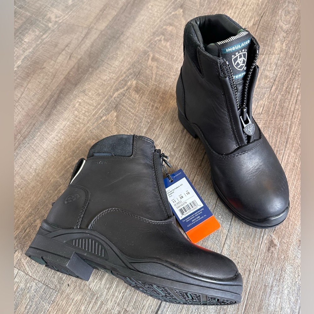 Ariat Kids Insulated Extreme Zip Paddock H20 Black Boots - Size 11